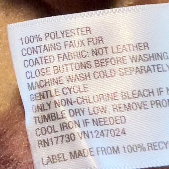 Knox Rose Plaid Teddy Short Jacket Coat Maroon Tan M Button Front Grandpacore - Picture 9 of 10